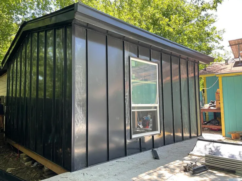 Black standing seam metal wall panels for Metal Roof Installation in Plattekill